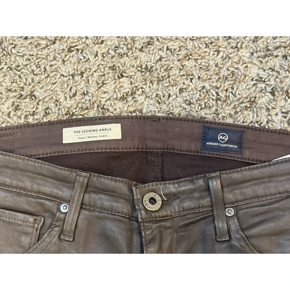 AG Adriano Goldschmied Jeans Womens Brown The Legging Ankle Super Skinny USA